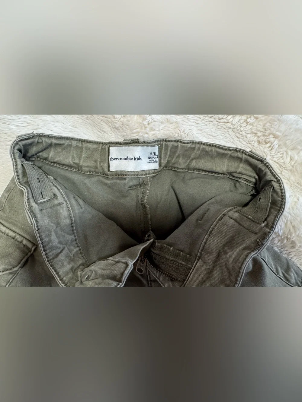 abercrombie kids Olive Cargo Mini Skirt